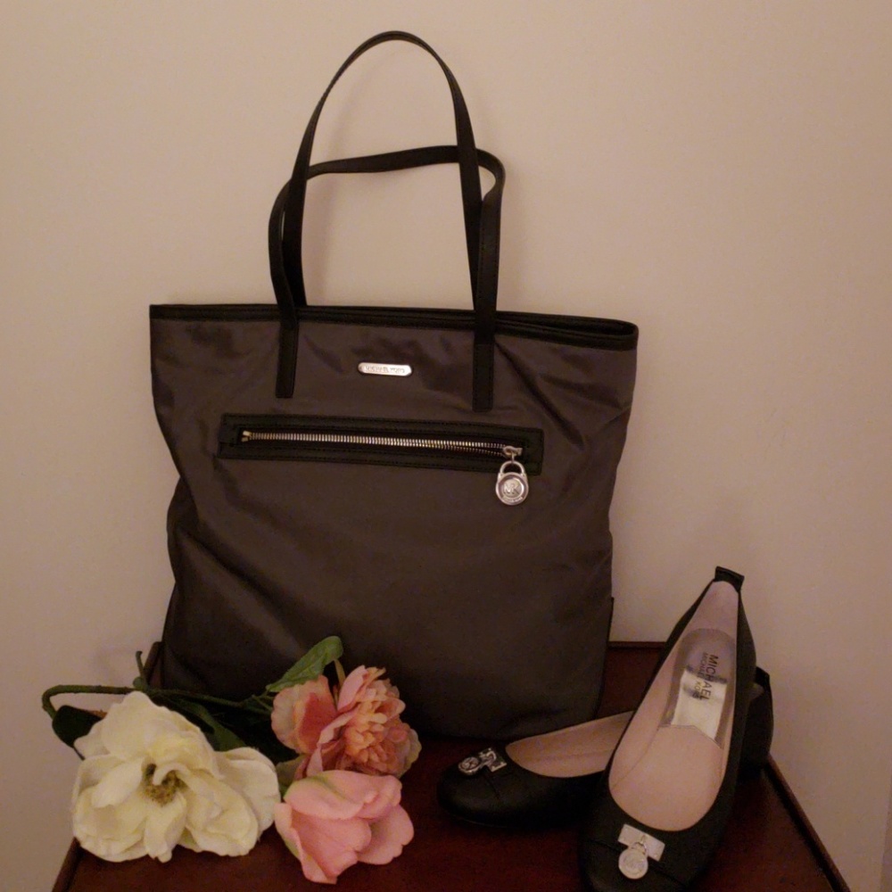 Michael Kors gray nylon tote
